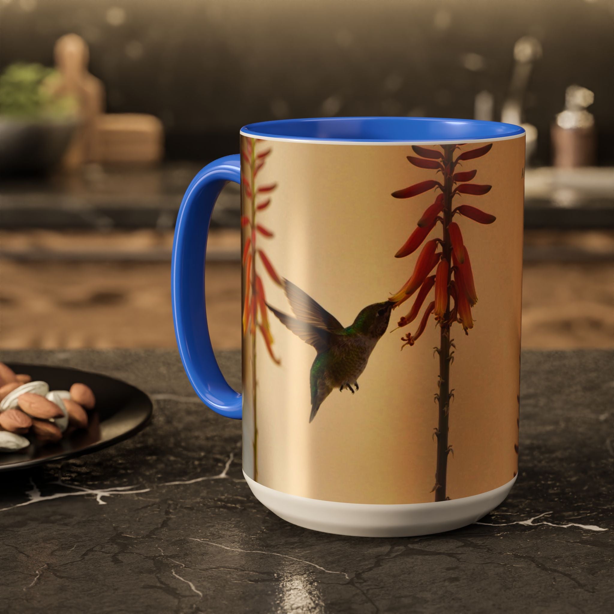 50 Years of Not Giving a Damn Mug — Vintage Floral Hummingbird Coffee Cup (11oz, 15oz)