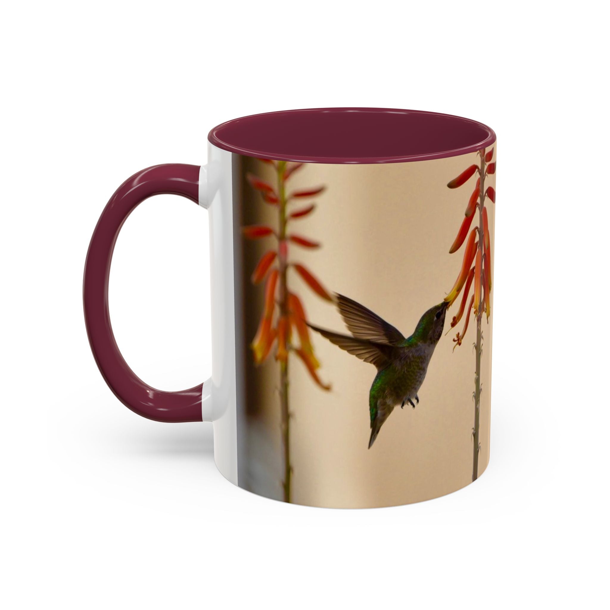 50 Years of Not Giving a Damn Mug — Vintage Floral Hummingbird Coffee Cup (11oz, 15oz)