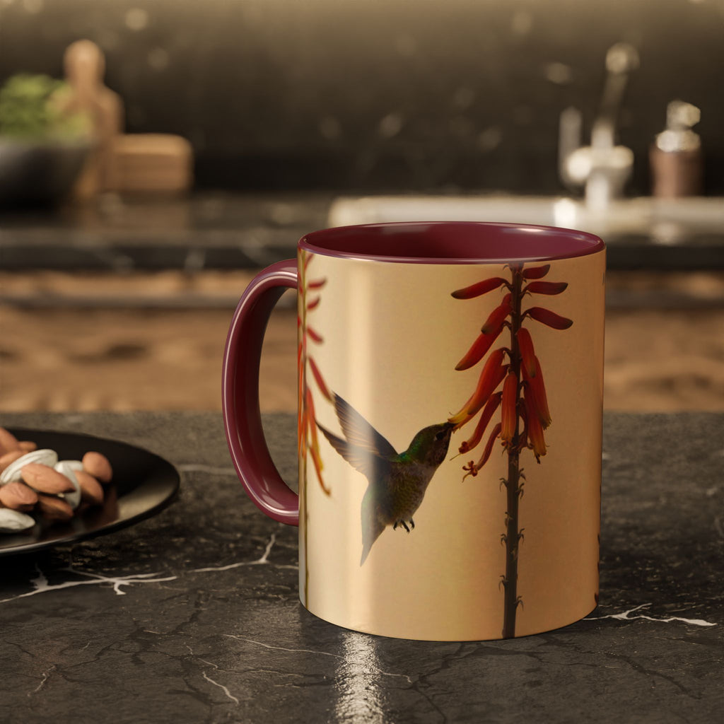50 Years of Not Giving a Damn Mug — Vintage Floral Hummingbird Coffee Cup (11oz, 15oz)