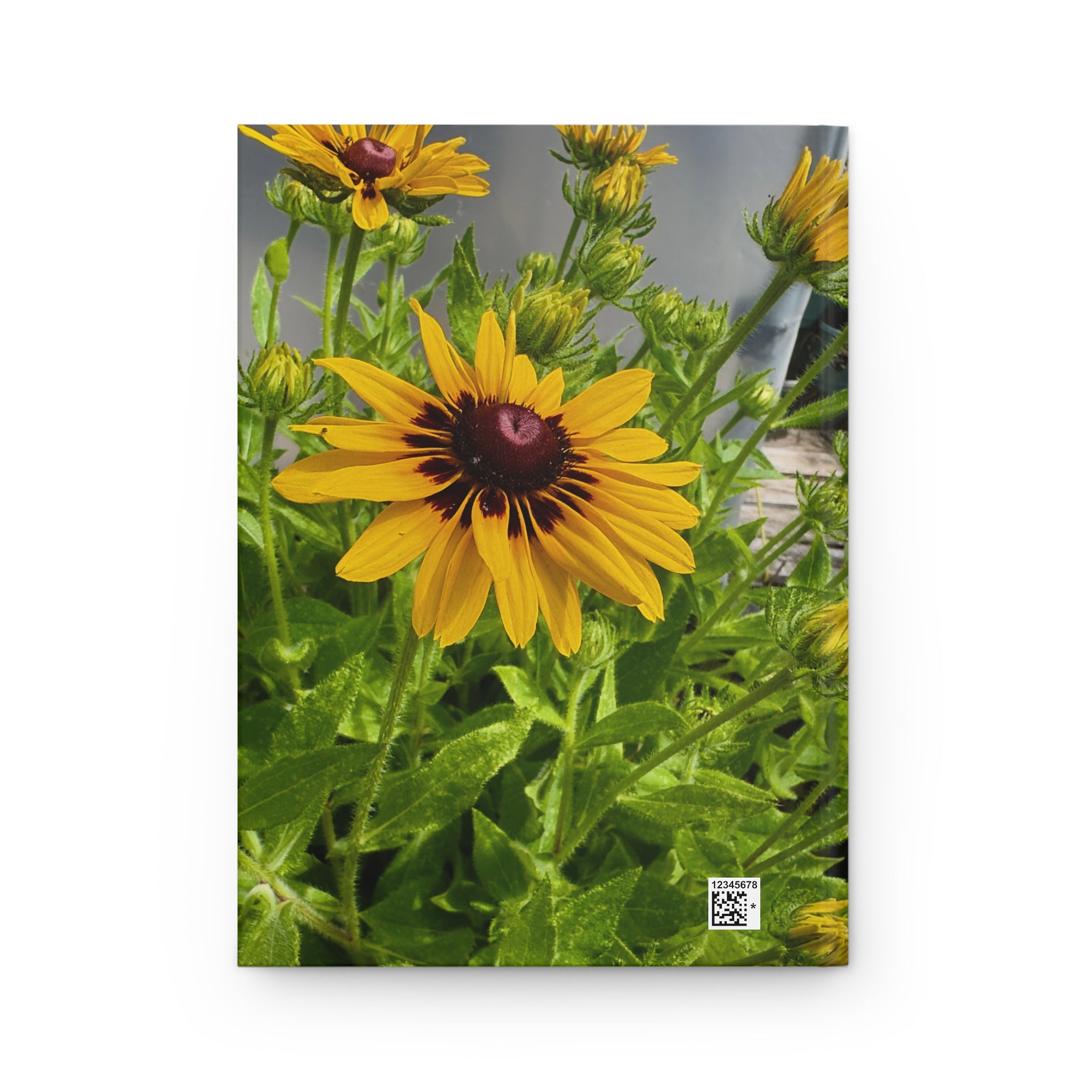 Hardcover Journal — "Authentic 50 Years of Not Giving a Damn" Black-Eyed Susan Floral Keepsake