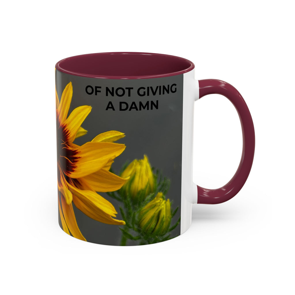 Black-Eyed Susan 'Not Giving a Damn' Mug — Colorful Floral Coffee Cup (11oz & 15oz)