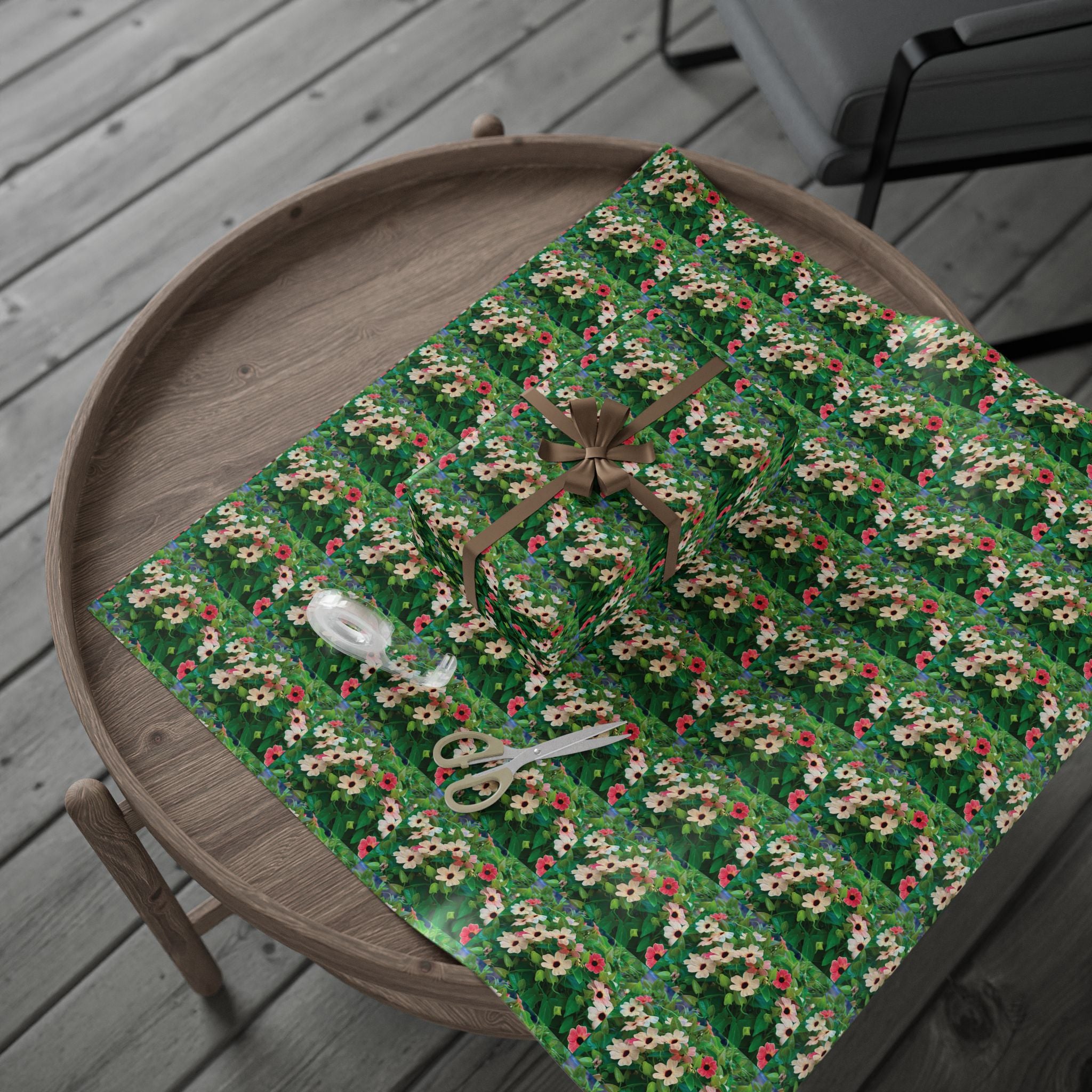 Wrapping Paper — Black Eyed Susan Vine African Sunset Gift Wrap Roll