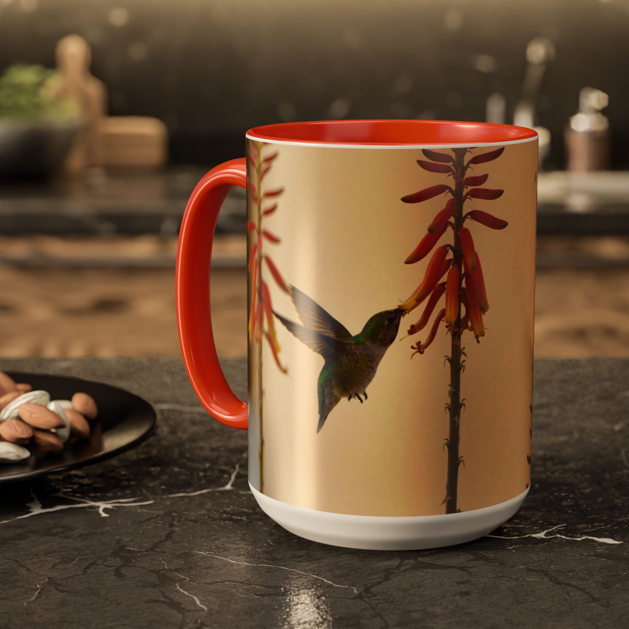 50 Years of Not Giving a Damn Mug — Vintage Floral Hummingbird Coffee Cup (11oz, 15oz)