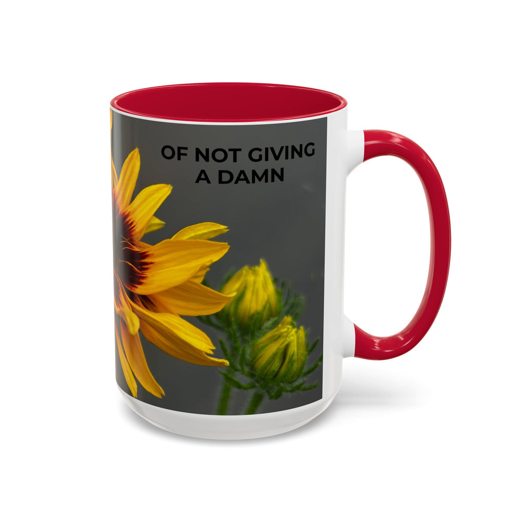 Black-Eyed Susan 'Not Giving a Damn' Mug — Colorful Floral Coffee Cup (11oz & 15oz)