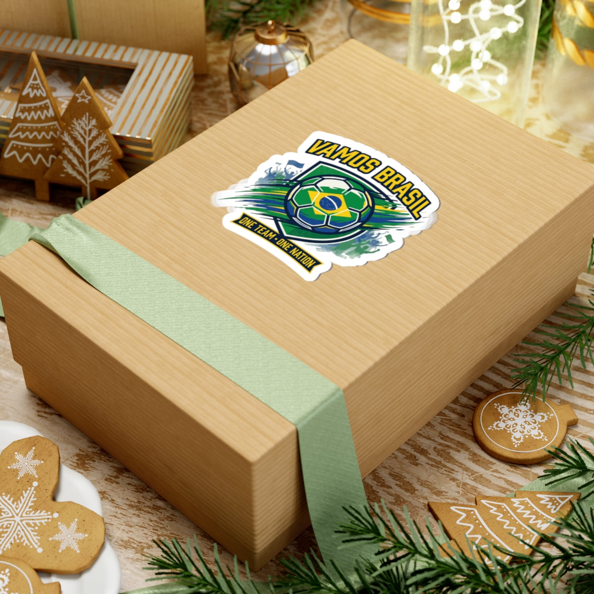 Vamos Brasil Soccer Sticker | Country Pride, Retro Championship