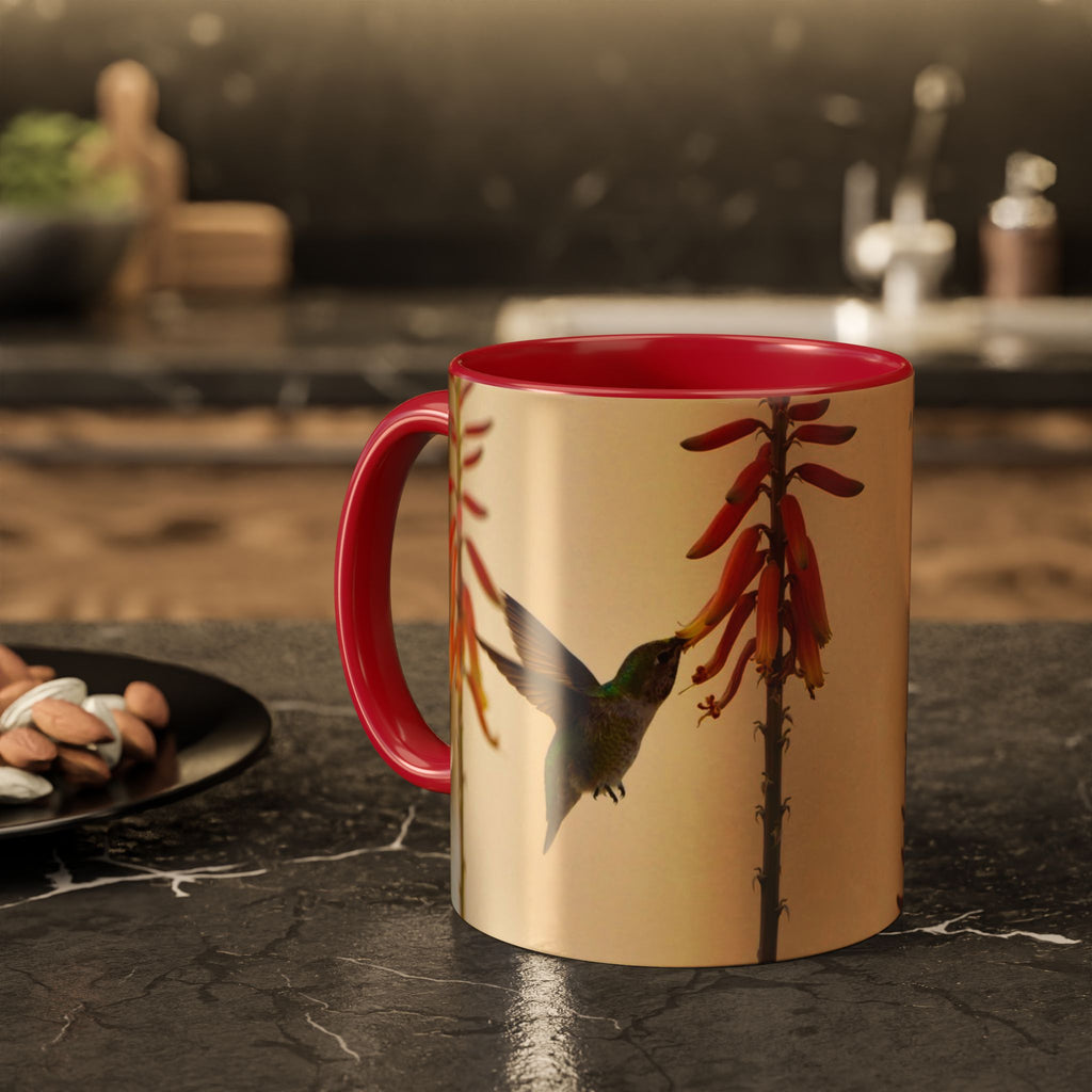 50 Years of Not Giving a Damn Mug — Vintage Floral Hummingbird Coffee Cup (11oz, 15oz)