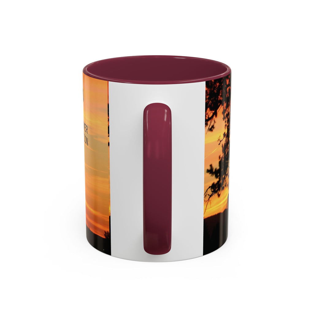 Progress Over Perfection Sunset Mug — Rural NE Oregon Motivational Coffee Cup (11oz/15oz)