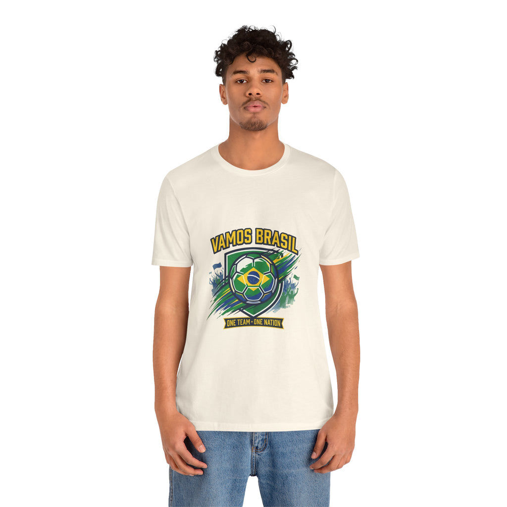 Vamos Brasil Soccer Tee | Brazil country pride, retro soccer championship
