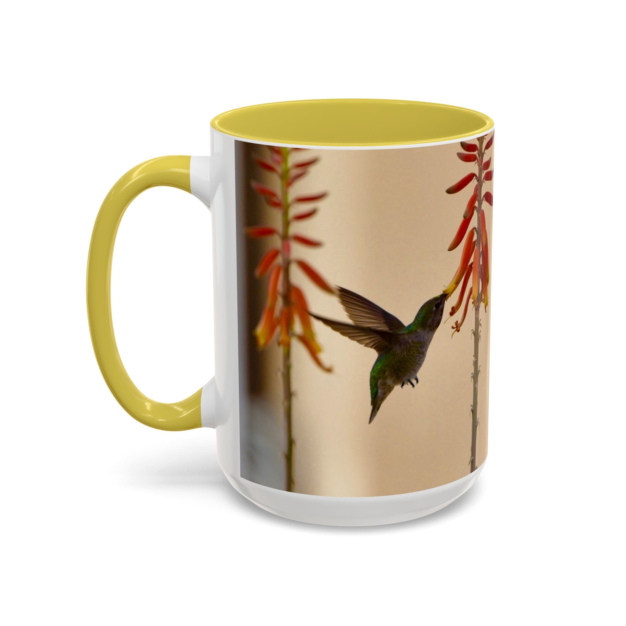 50 Years of Not Giving a Damn Mug — Vintage Floral Hummingbird Coffee Cup (11oz, 15oz)