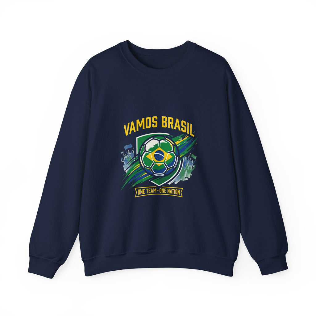 Vamos Brasil Crewneck Sweatshirt | Soccer Championship, Country Pride