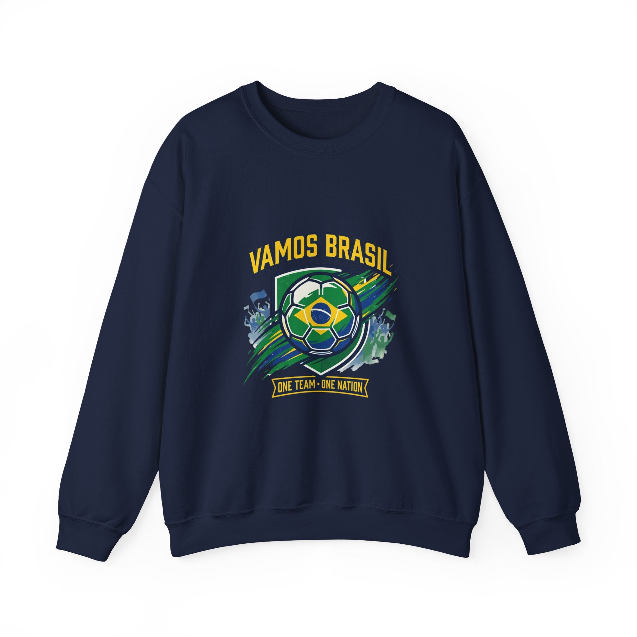 Vamos Brasil Crewneck Sweatshirt | Soccer Championship, Country Pride