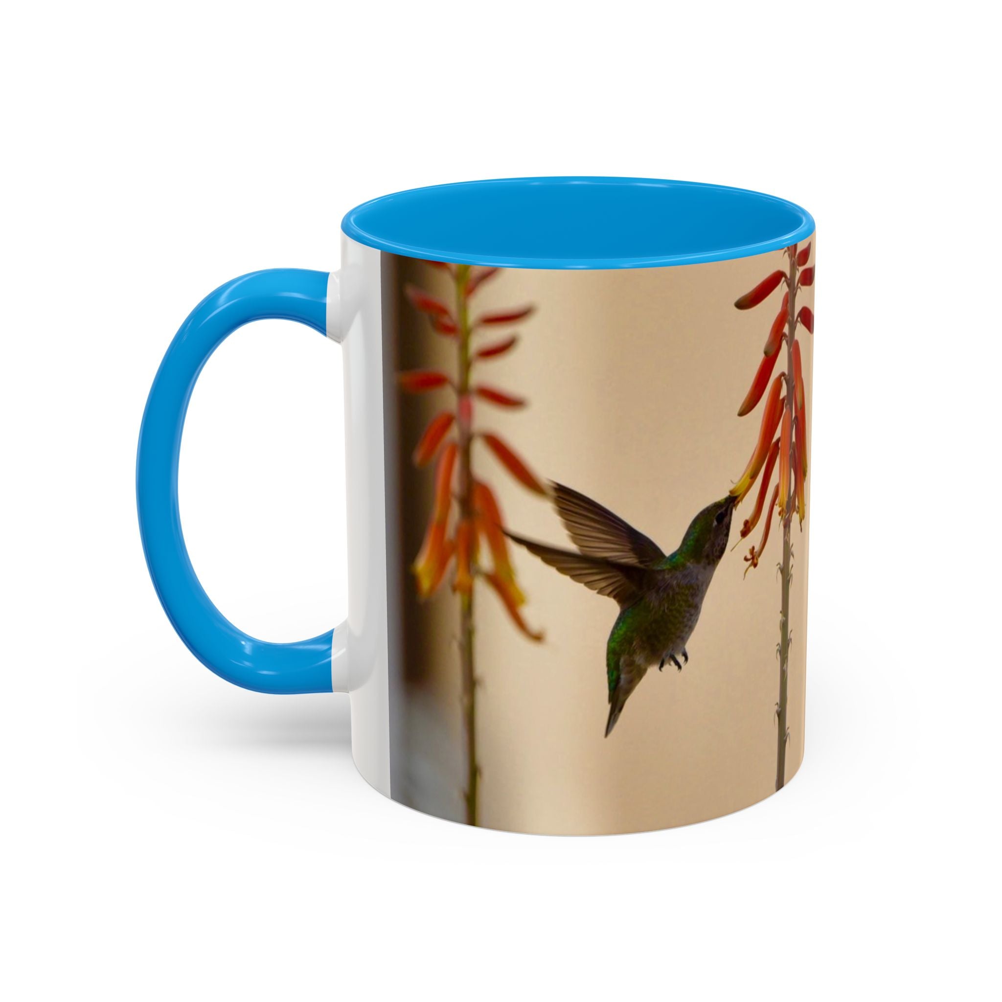 50 Years of Not Giving a Damn Mug — Vintage Floral Hummingbird Coffee Cup (11oz, 15oz)