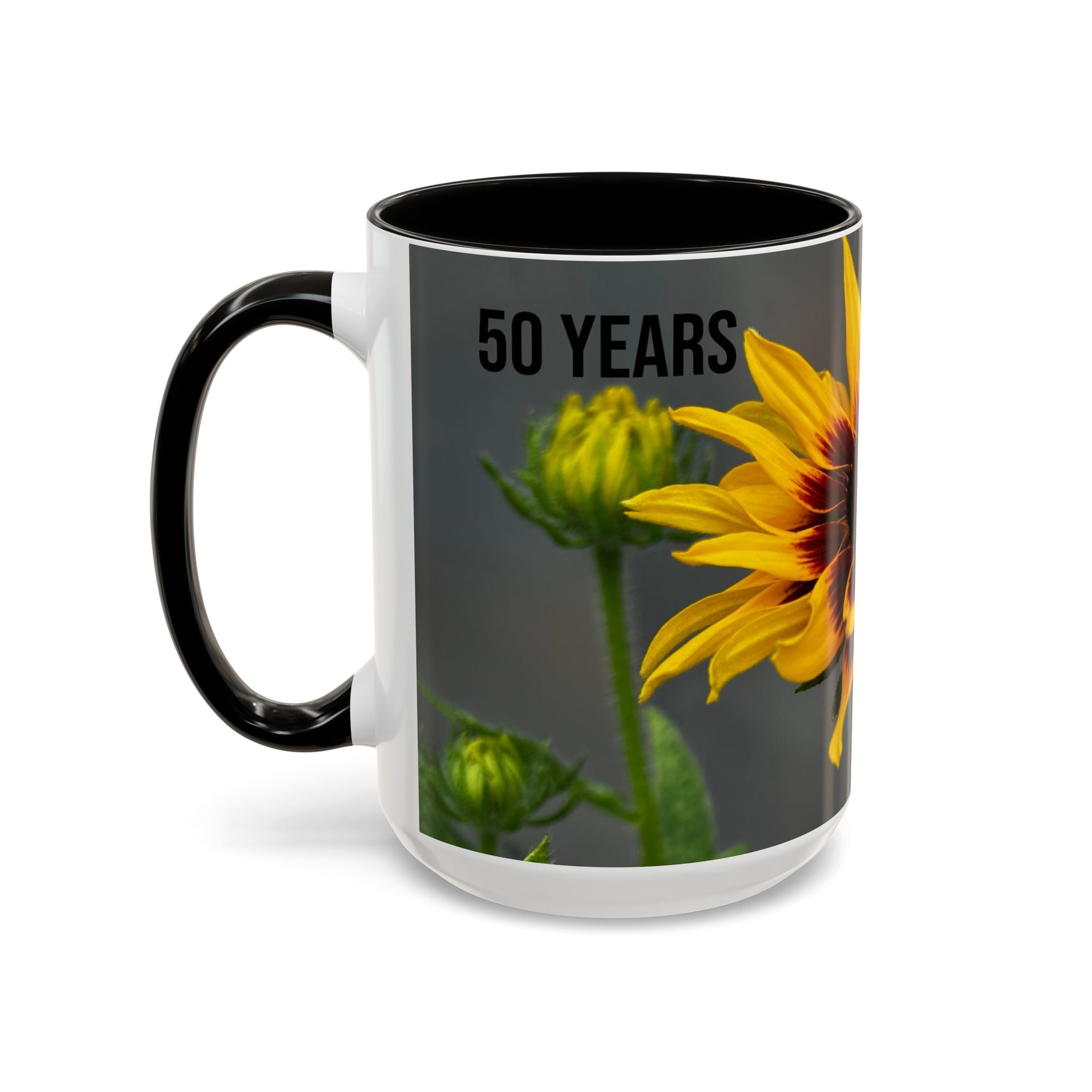 Black-Eyed Susan 'Not Giving a Damn' Mug — Colorful Floral Coffee Cup (11oz & 15oz)