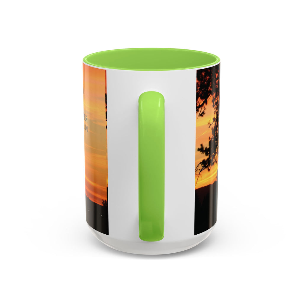 Progress Over Perfection Sunset Mug — Rural NE Oregon Motivational Coffee Cup (11oz/15oz)