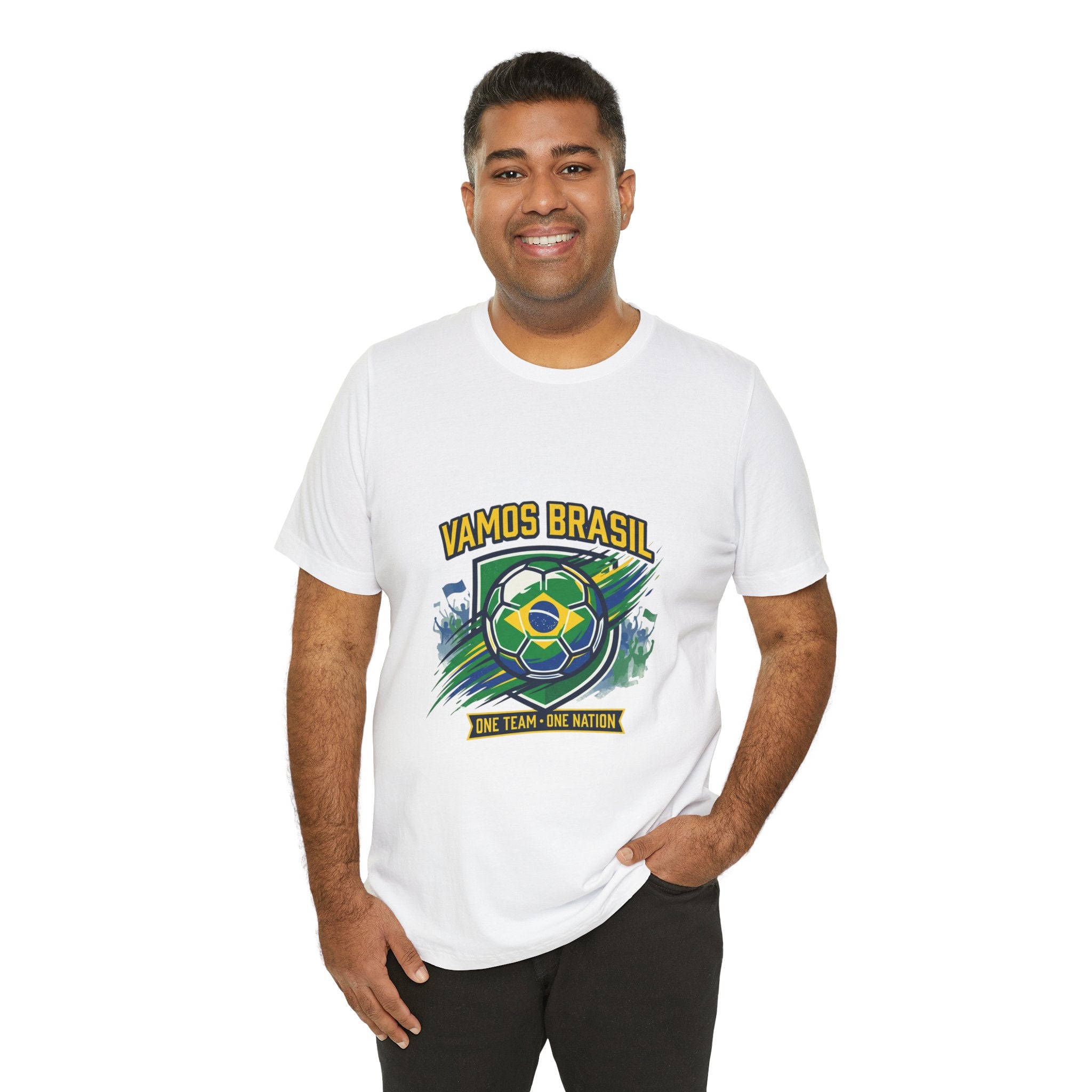 Vamos Brasil Soccer Tee | Brazil country pride, retro soccer championship
