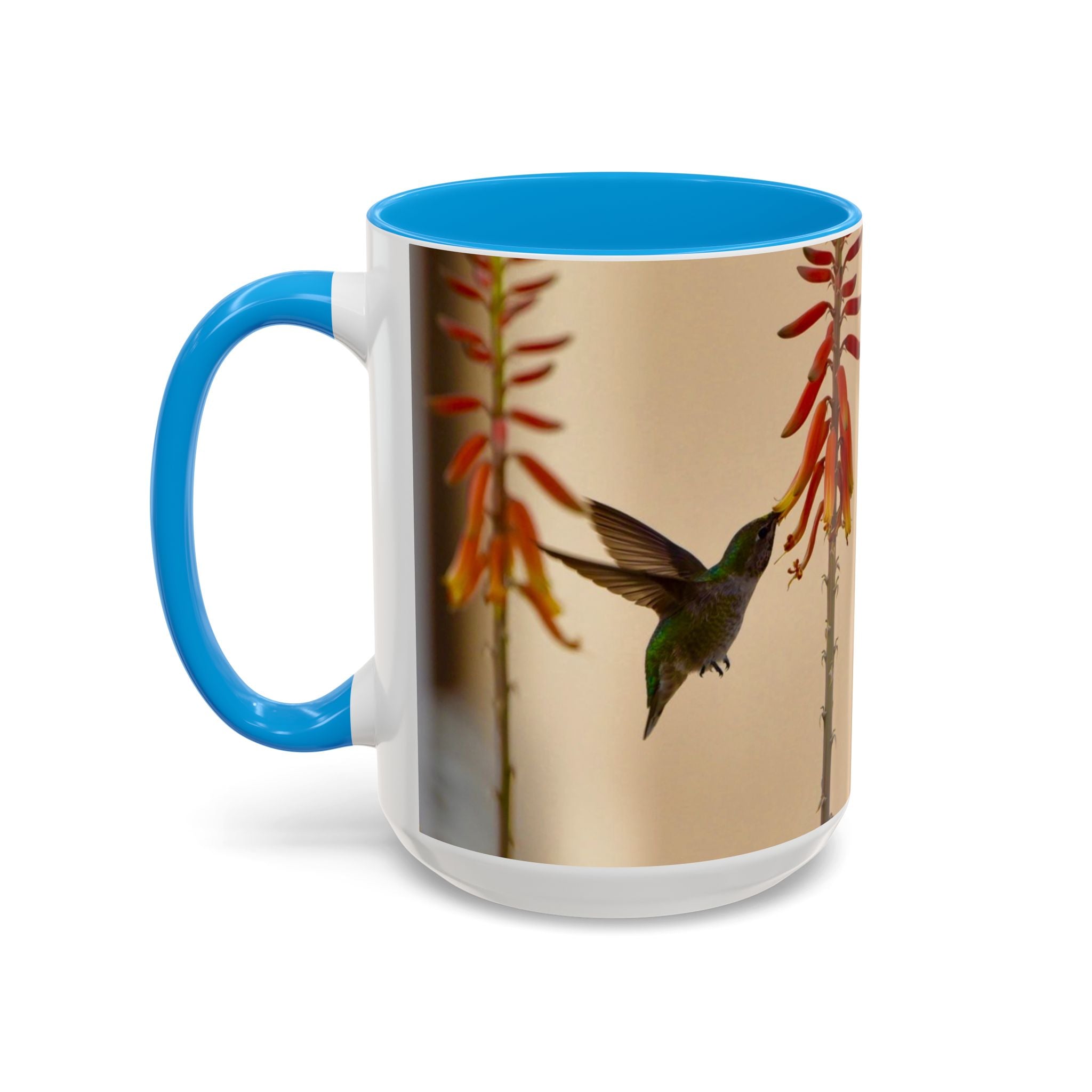 50 Years of Not Giving a Damn Mug — Vintage Floral Hummingbird Coffee Cup (11oz, 15oz)