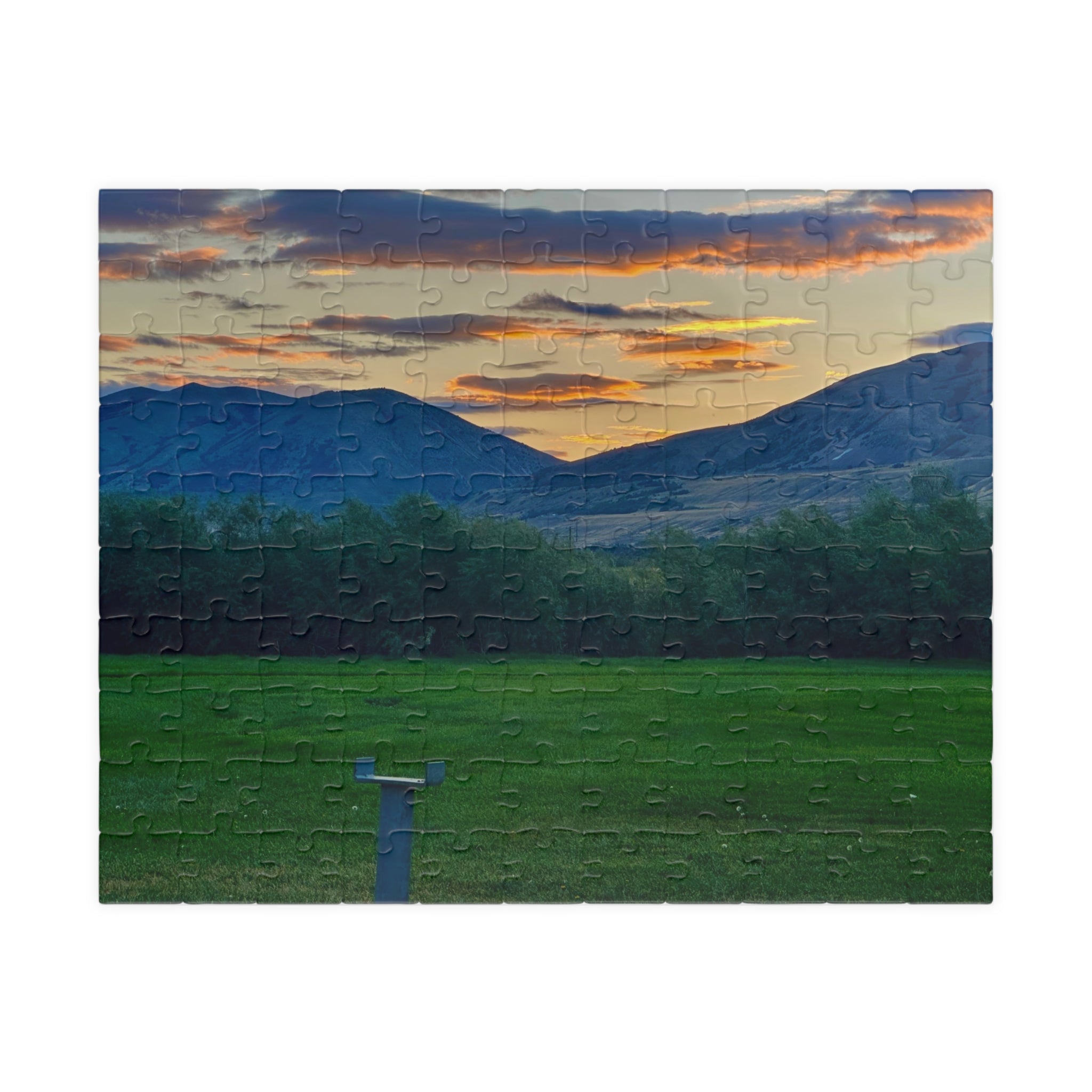 Scenic Mountain Sunset Jigsaw Puzzle — 110/252/520/1014-Piece Landscape Puzzle