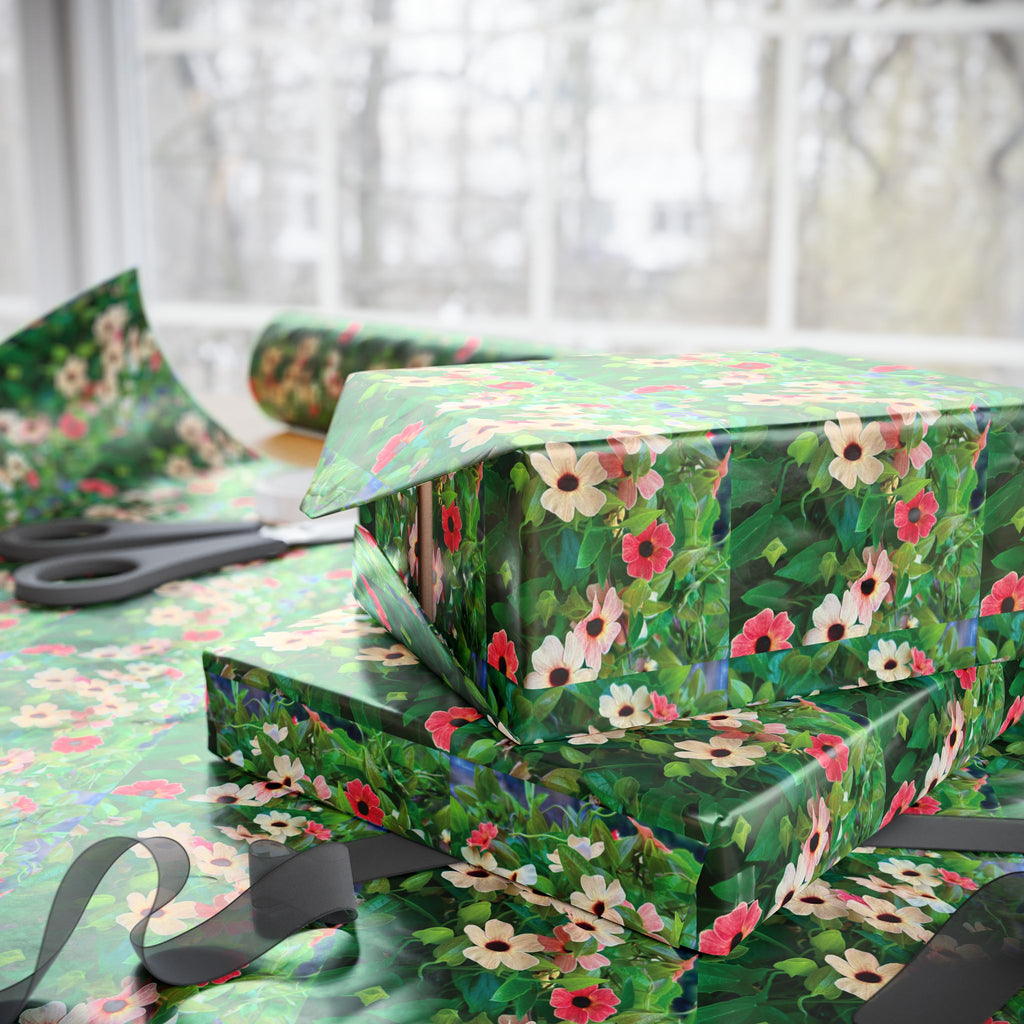 Wrapping Paper — Black Eyed Susan Vine African Sunset Gift Wrap Roll