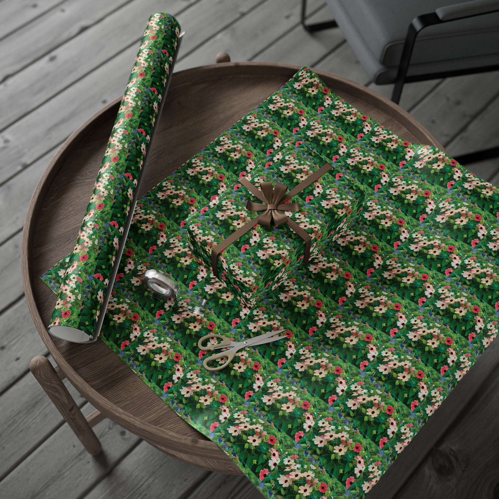 Wrapping Paper — Black Eyed Susan Vine African Sunset Gift Wrap Roll
