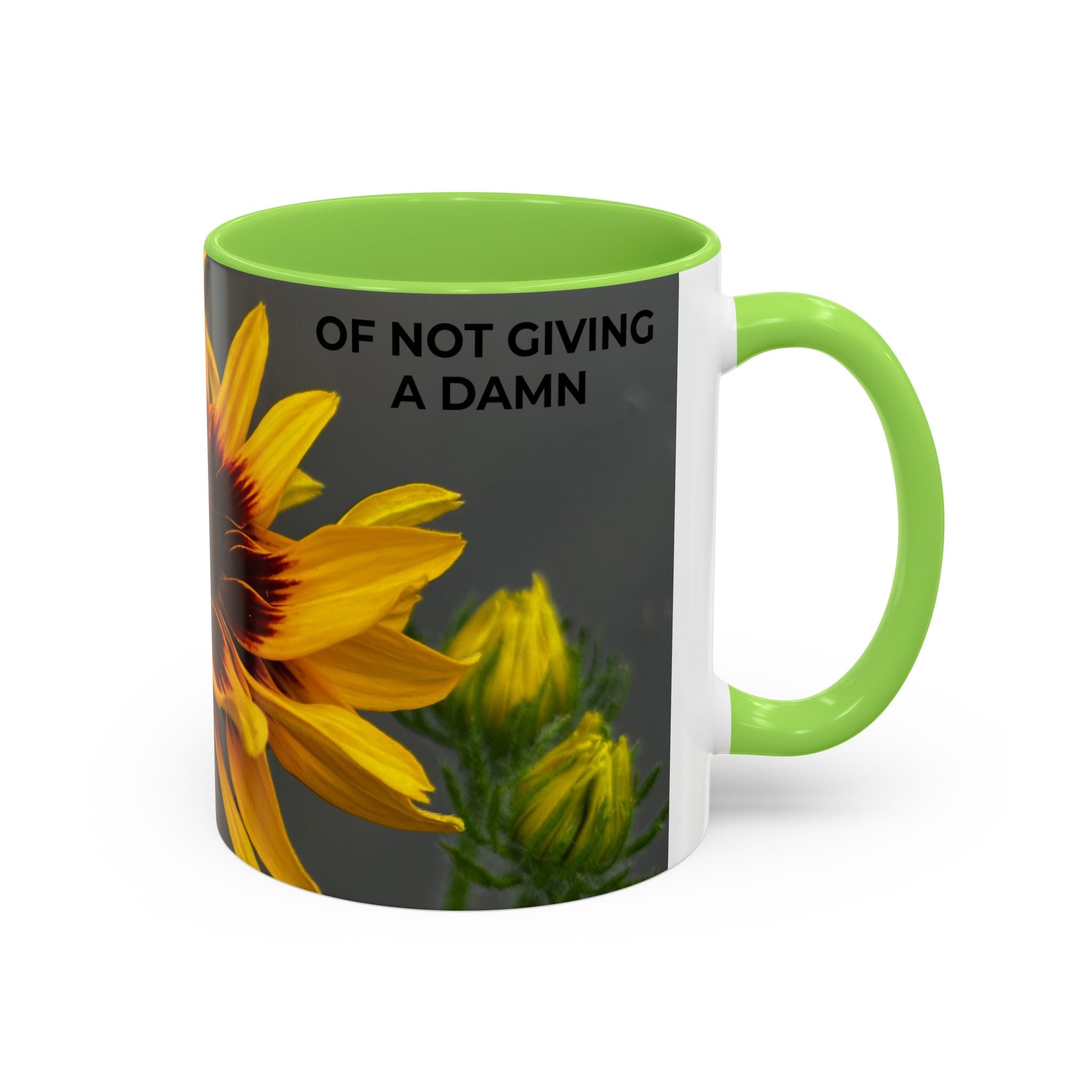 Black-Eyed Susan 'Not Giving a Damn' Mug — Colorful Floral Coffee Cup (11oz & 15oz)