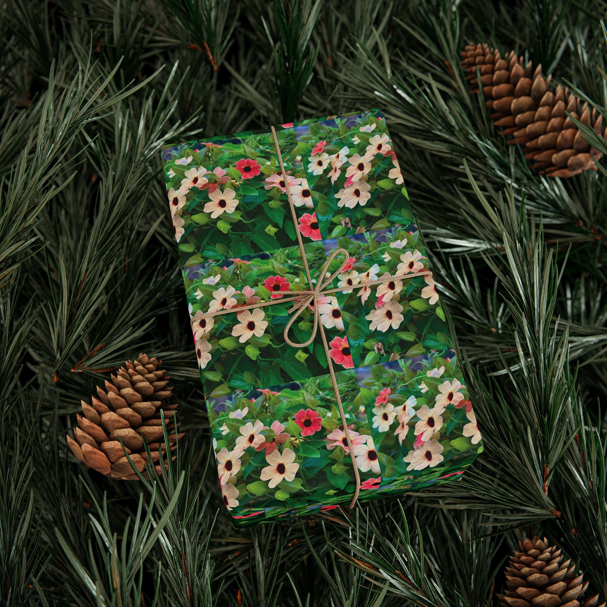 Wrapping Paper — Black Eyed Susan Vine African Sunset Gift Wrap Roll