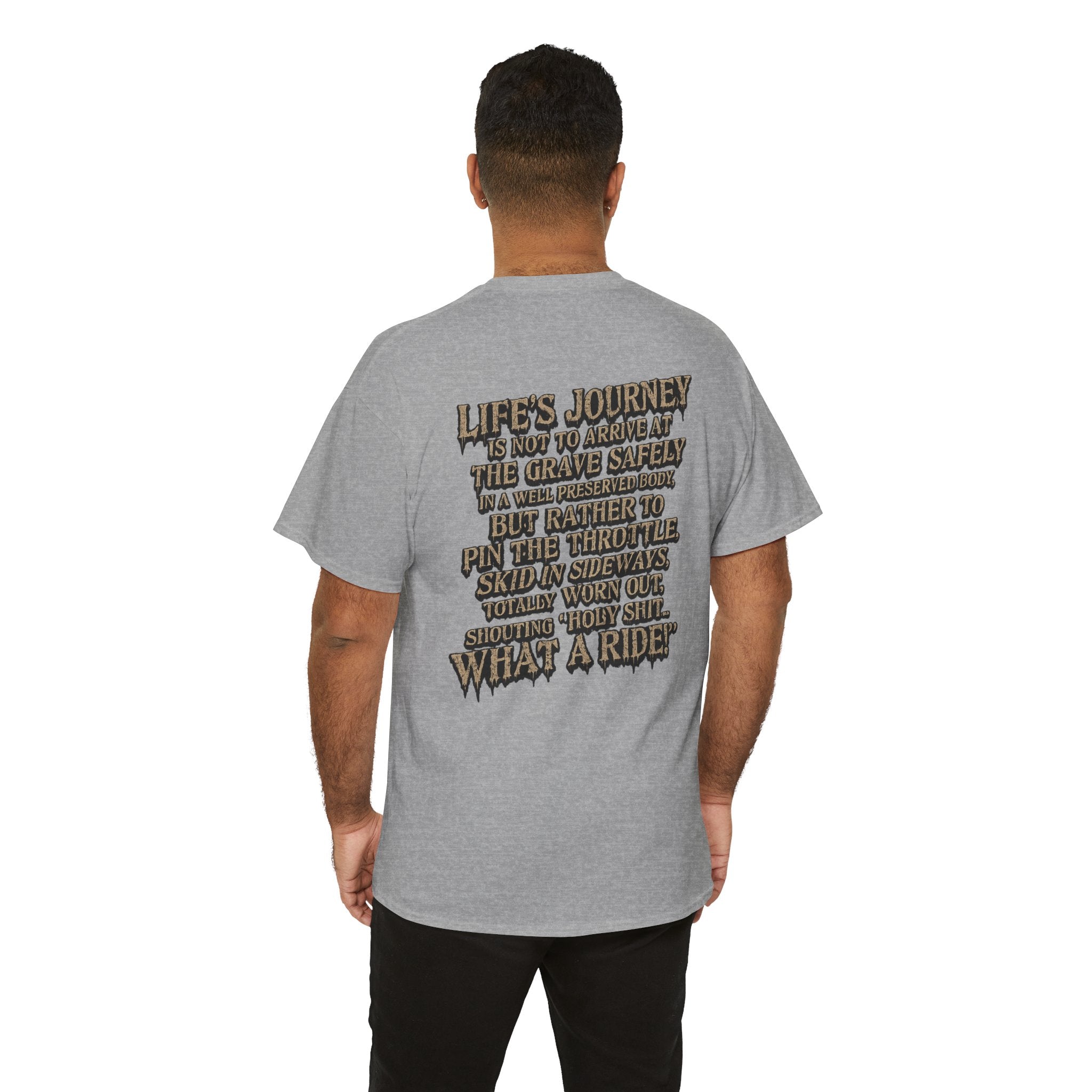 T-Shirt — "What a Ride" Motorcycle Life Journey Graphic Tee