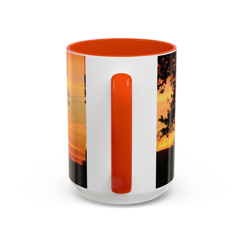 Progress Over Perfection Sunset Mug — Rural NE Oregon Motivational Coffee Cup (11oz/15oz)