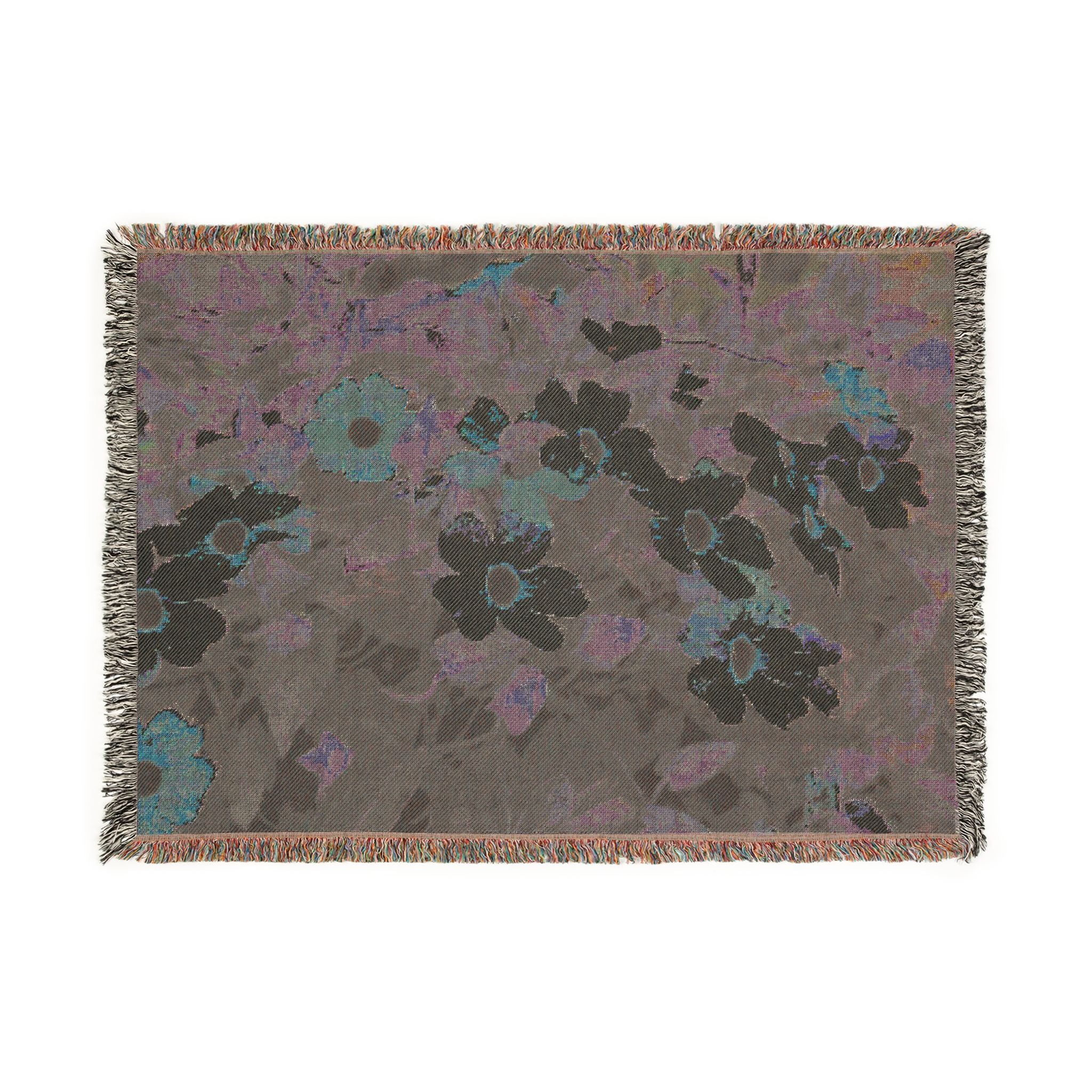 Cottagecore Daisy Woven Blanket — Vintage Floral Throw