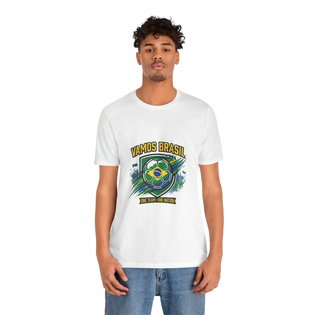 Vamos Brasil Soccer Tee | Brazil country pride, retro soccer championship