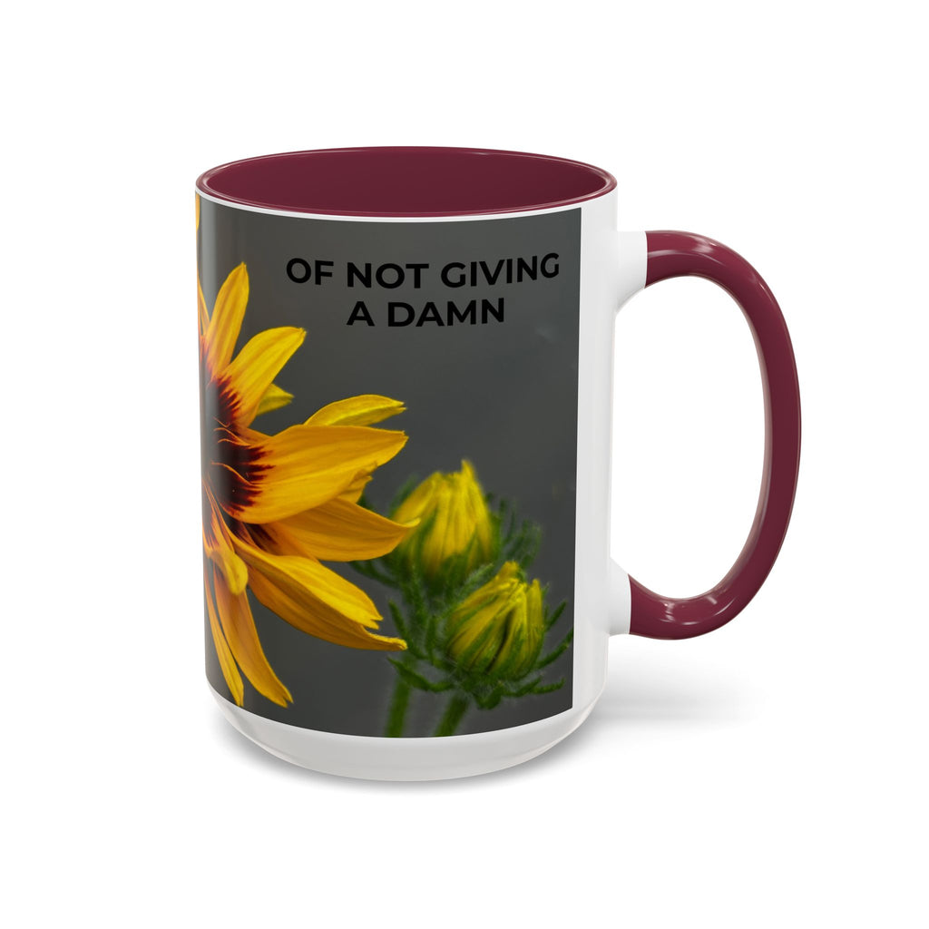 Black-Eyed Susan 'Not Giving a Damn' Mug — Colorful Floral Coffee Cup (11oz & 15oz)
