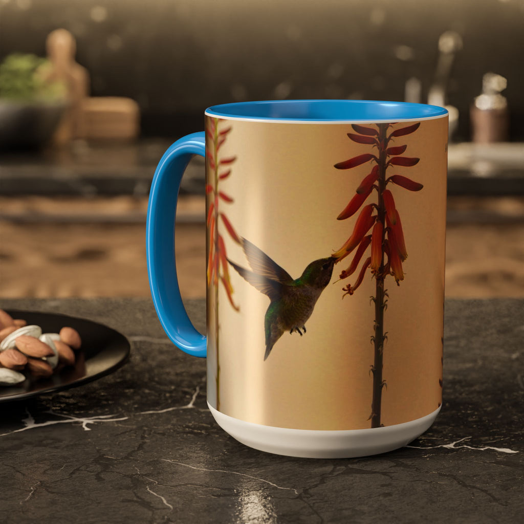 50 Years of Not Giving a Damn Mug — Vintage Floral Hummingbird Coffee Cup (11oz, 15oz)