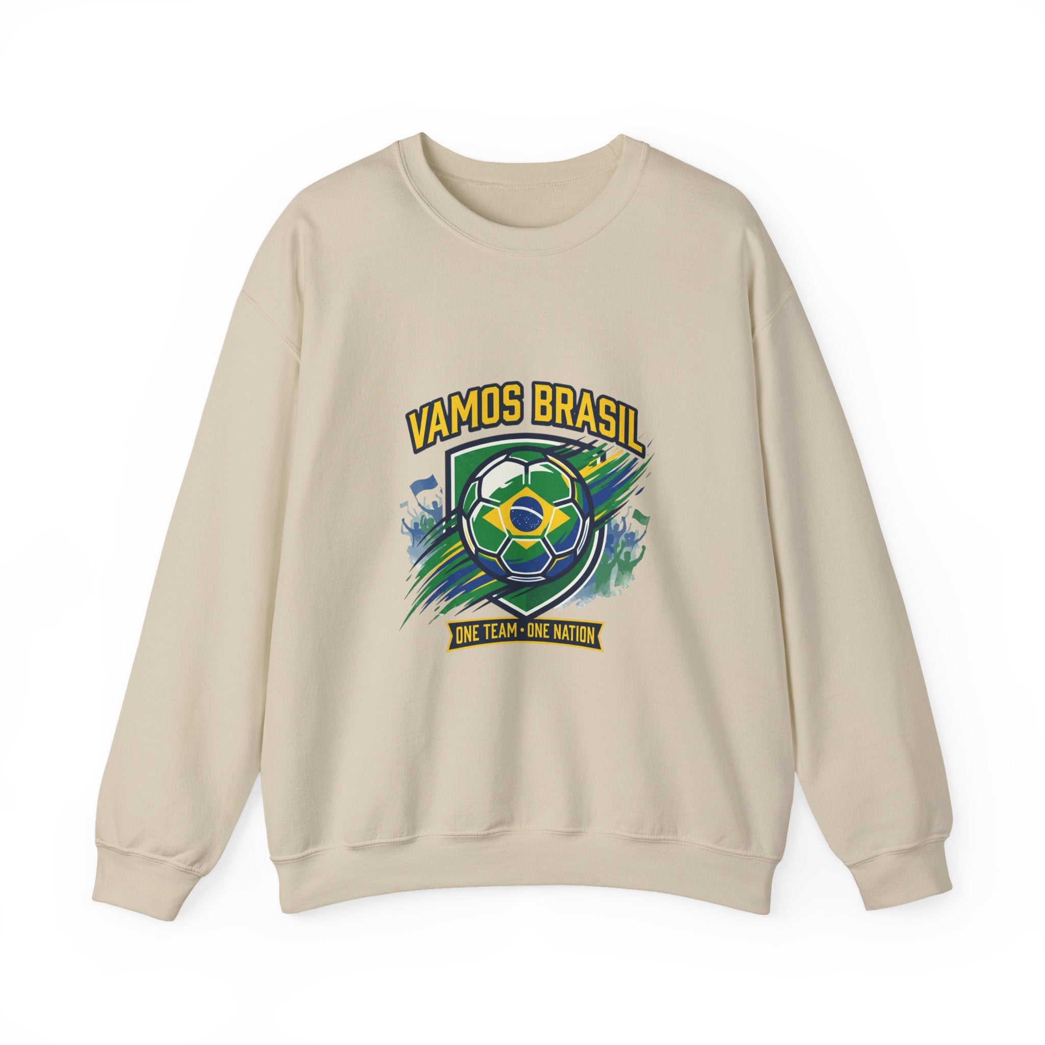 Vamos Brasil Crewneck Sweatshirt | Soccer Championship, Country Pride