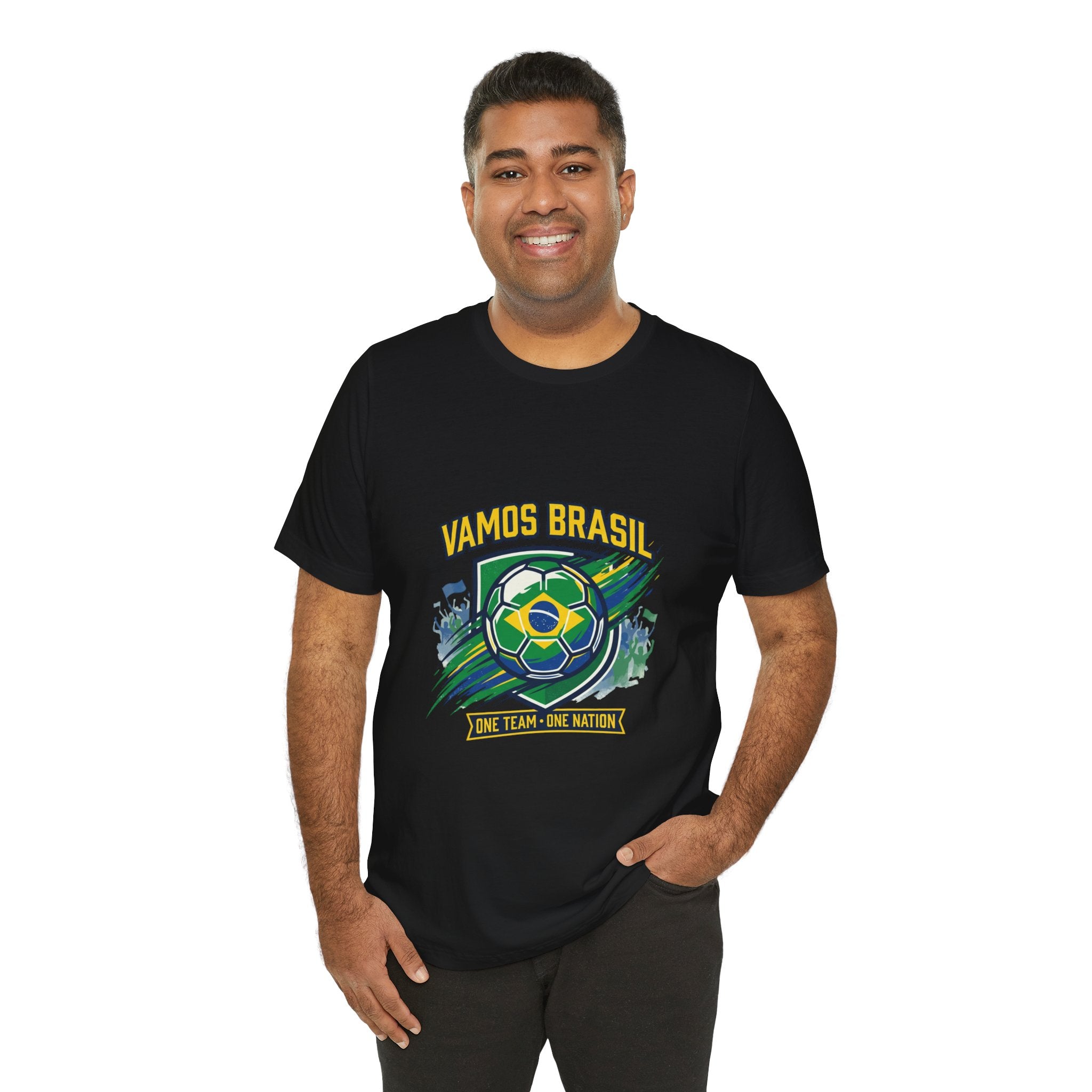 Vamos Brasil Soccer Tee | Brazil country pride, retro soccer championship