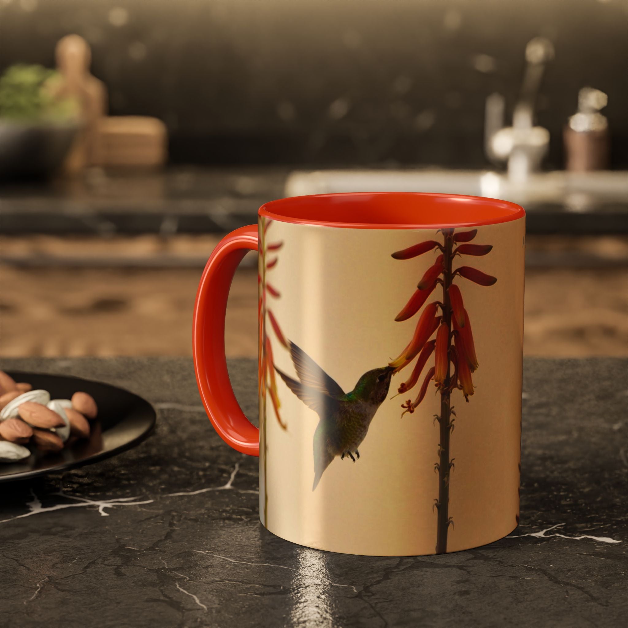 50 Years of Not Giving a Damn Mug — Vintage Floral Hummingbird Coffee Cup (11oz, 15oz)