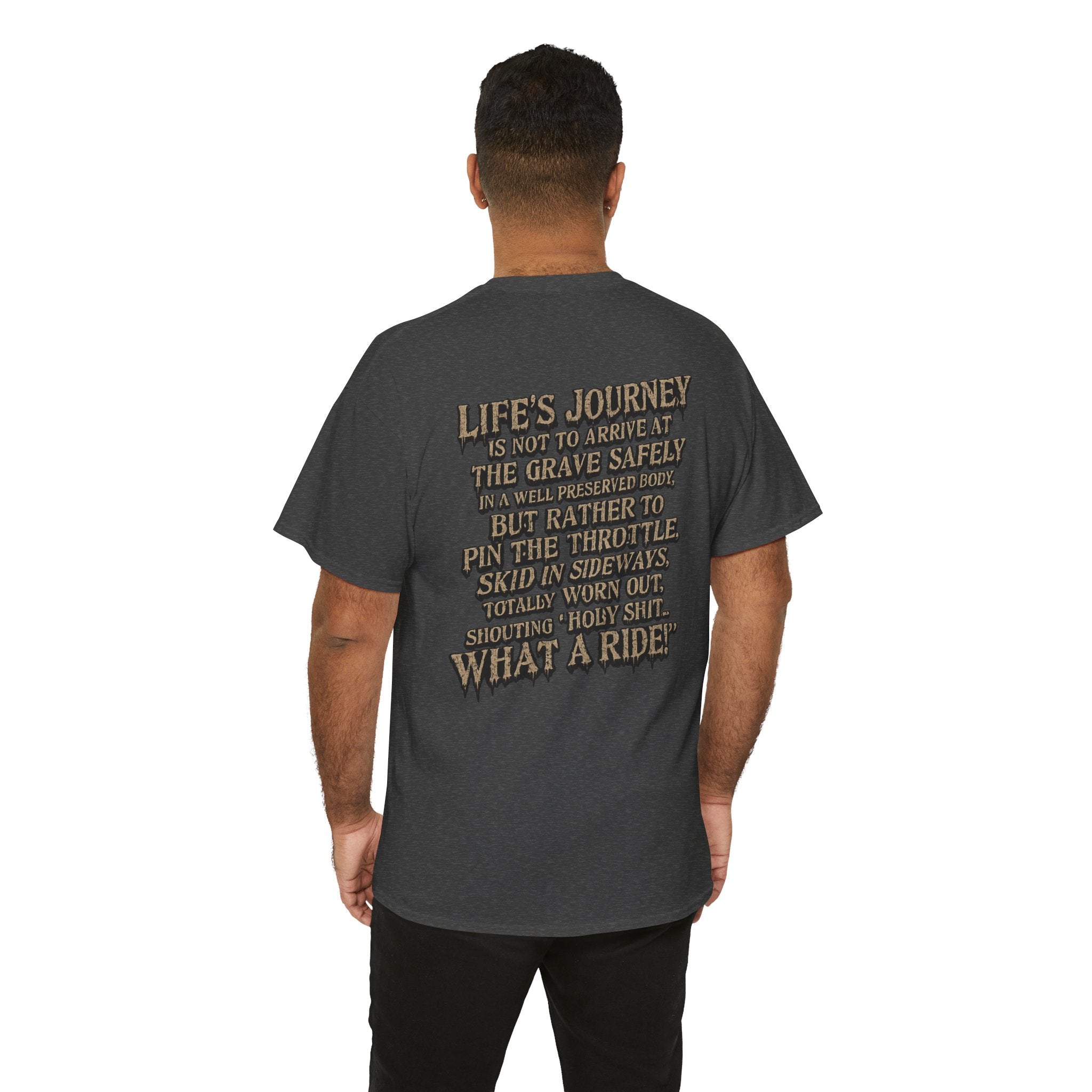 T-Shirt — "What a Ride" Motorcycle Life Journey Graphic Tee