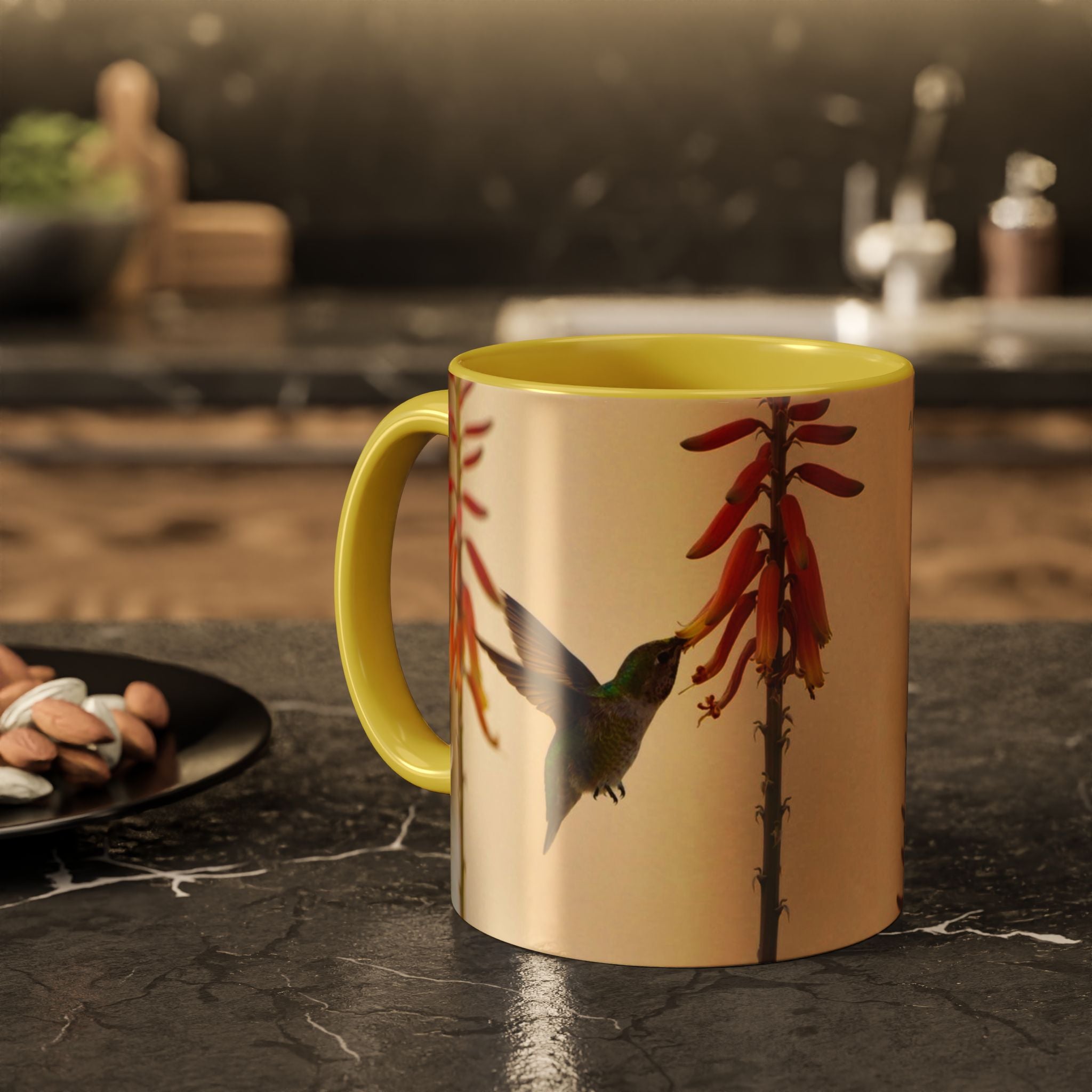 50 Years of Not Giving a Damn Mug — Vintage Floral Hummingbird Coffee Cup (11oz, 15oz)