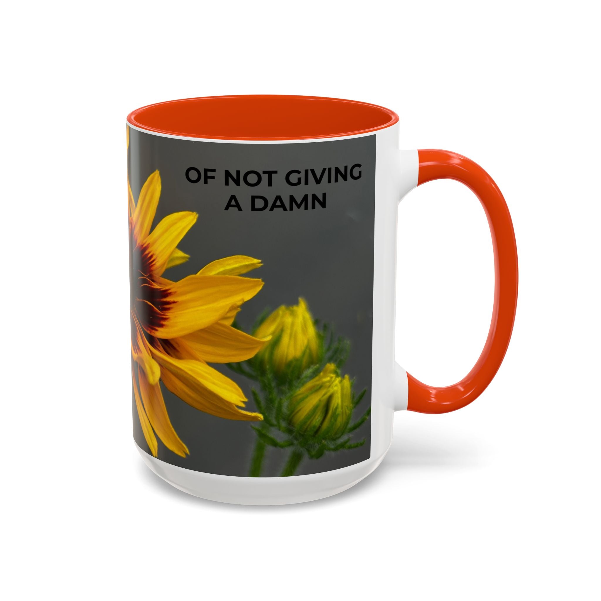 Black-Eyed Susan 'Not Giving a Damn' Mug — Colorful Floral Coffee Cup (11oz & 15oz)