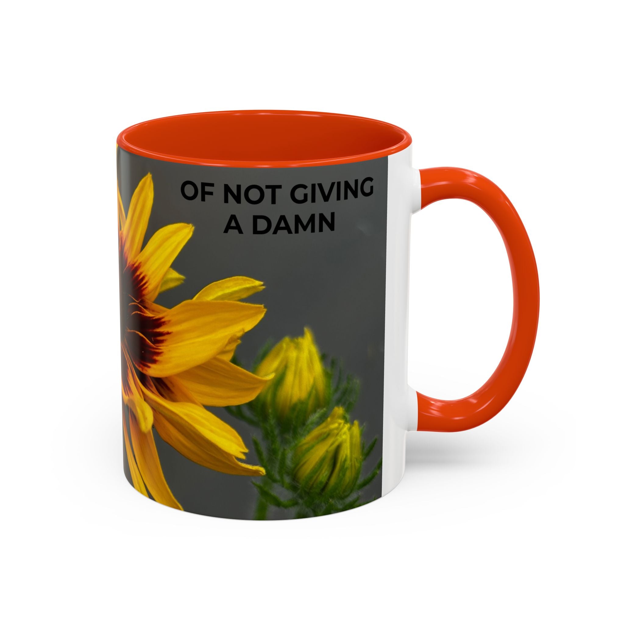 Black-Eyed Susan 'Not Giving a Damn' Mug — Colorful Floral Coffee Cup (11oz & 15oz)