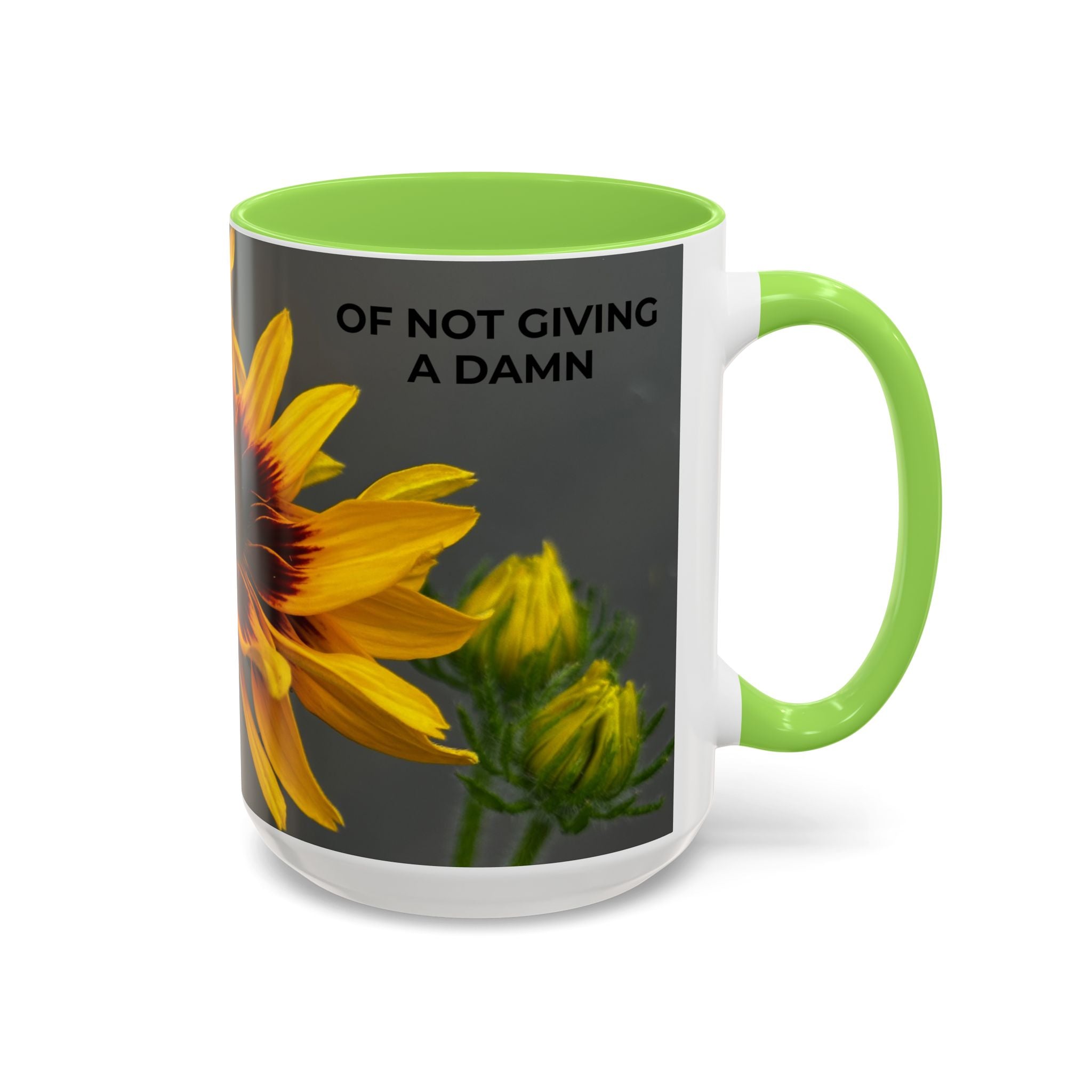 Black-Eyed Susan 'Not Giving a Damn' Mug — Colorful Floral Coffee Cup (11oz & 15oz)
