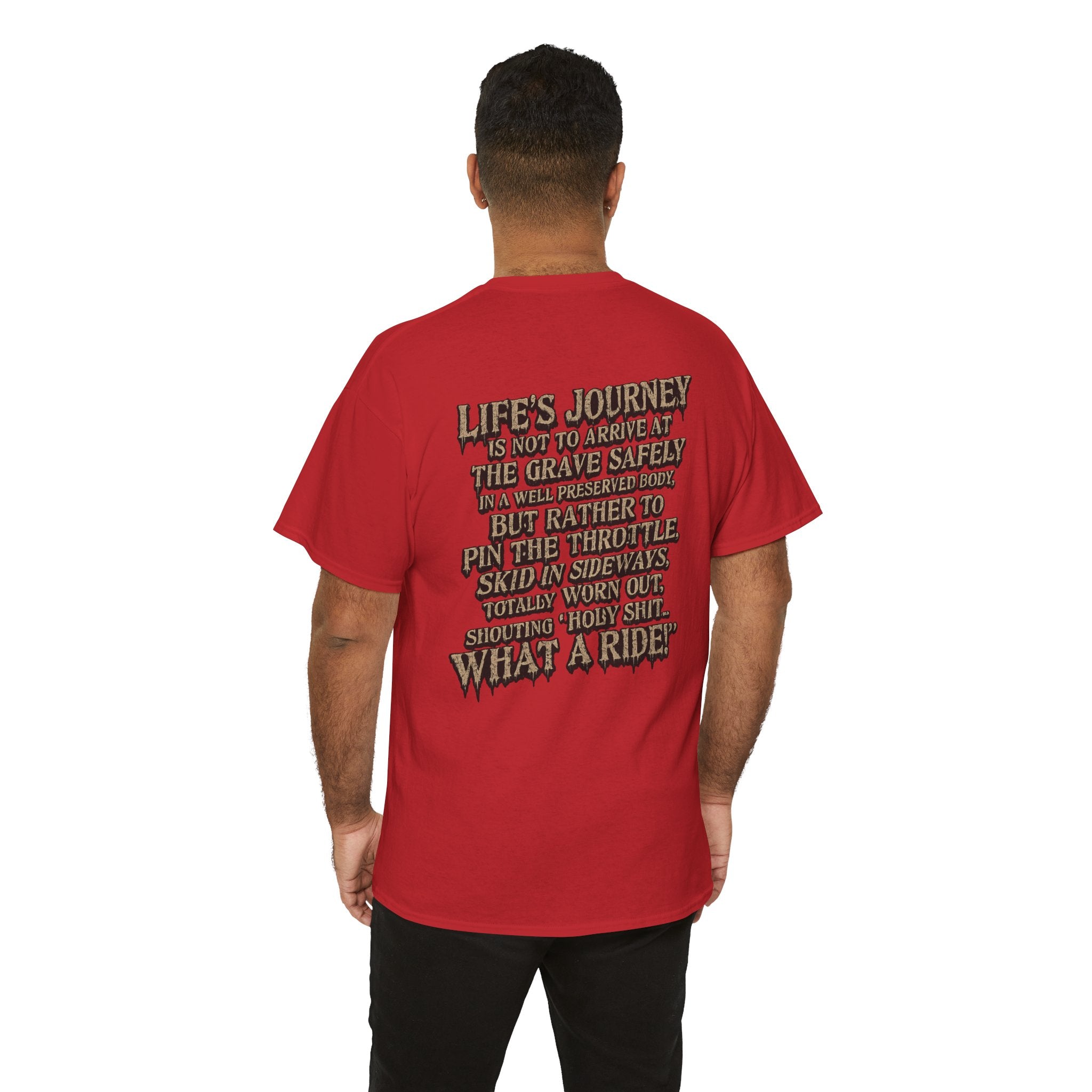 T-Shirt — "What a Ride" Motorcycle Life Journey Graphic Tee