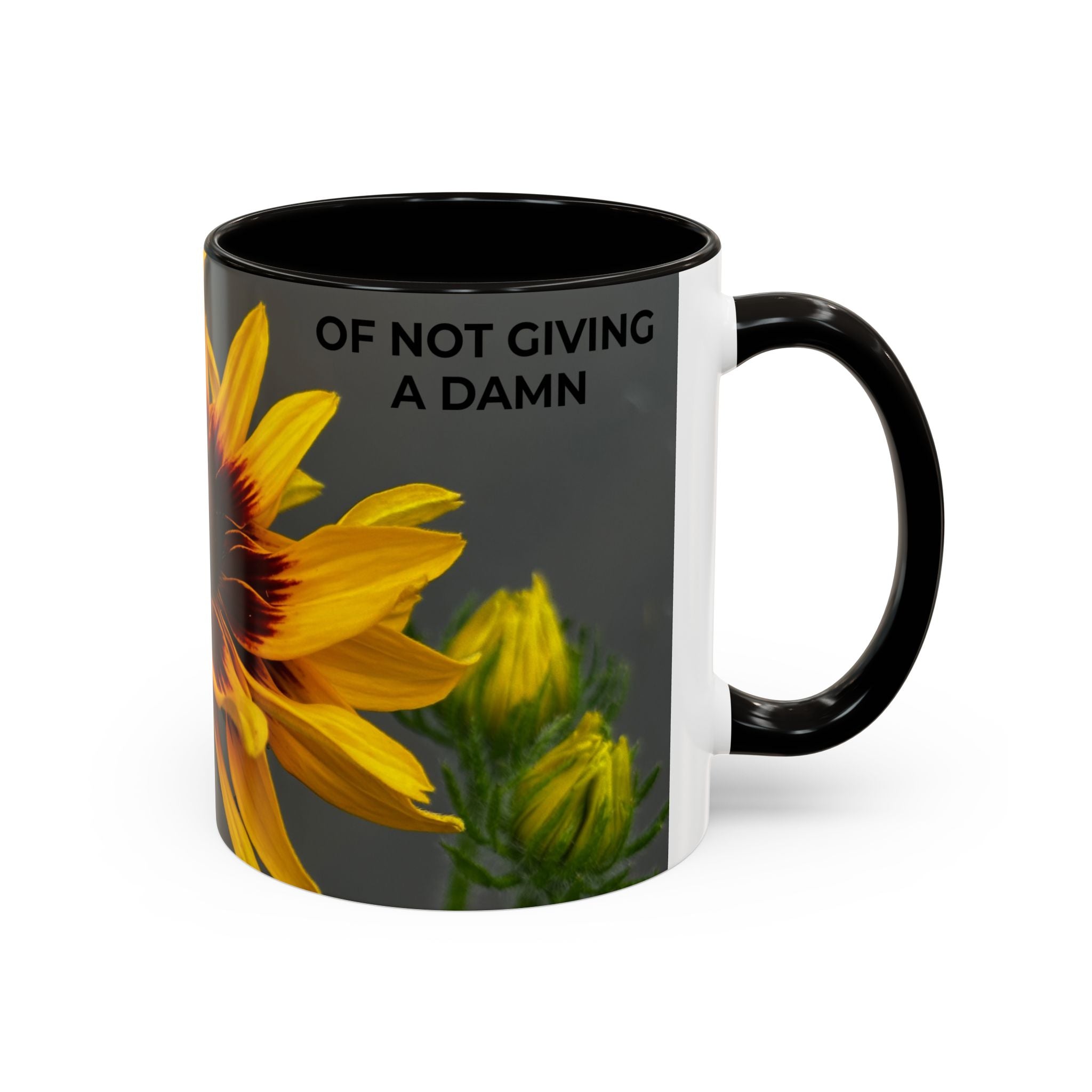 Black-Eyed Susan 'Not Giving a Damn' Mug — Colorful Floral Coffee Cup (11oz & 15oz)
