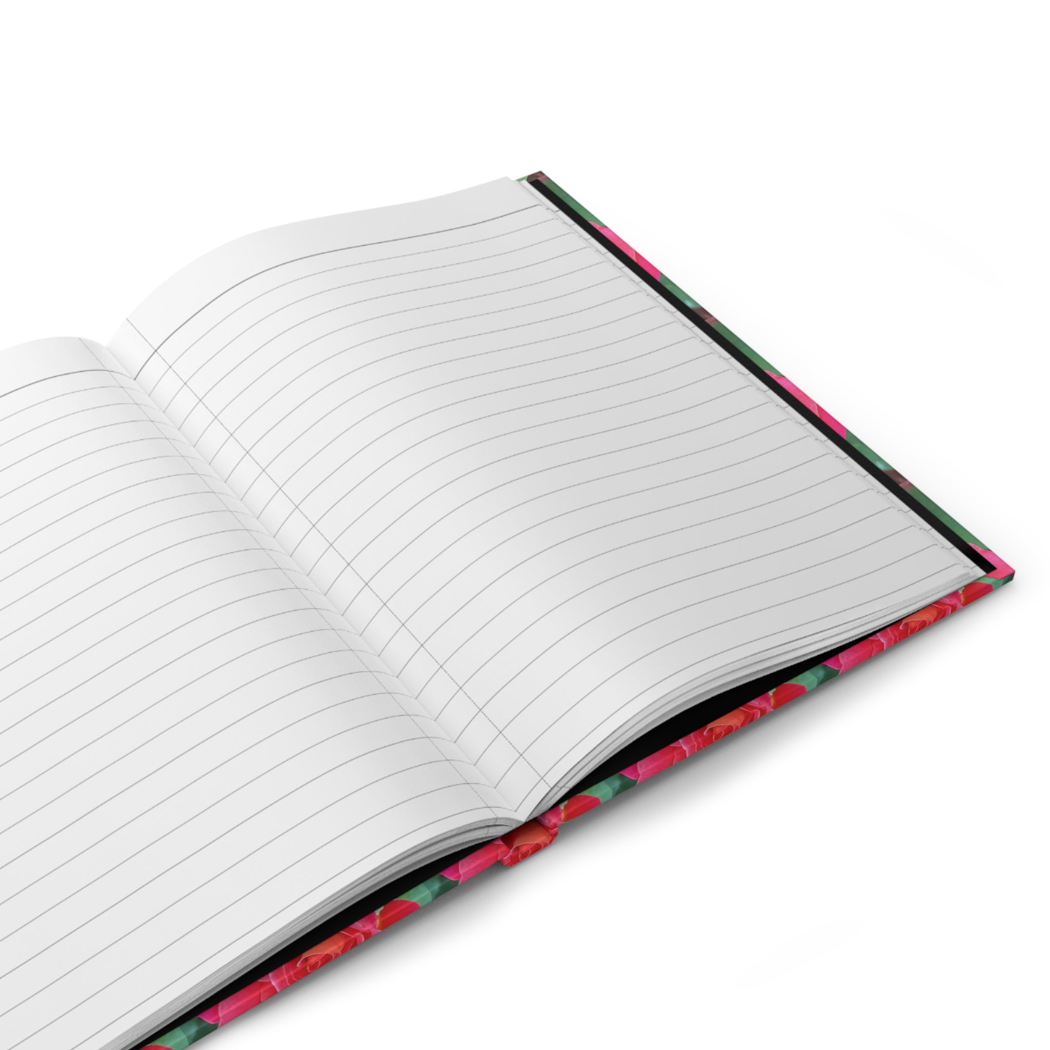 Pink Rose Pattern Hardcover Journal — Floral Notebook for Writing, Gifts & Gardeners