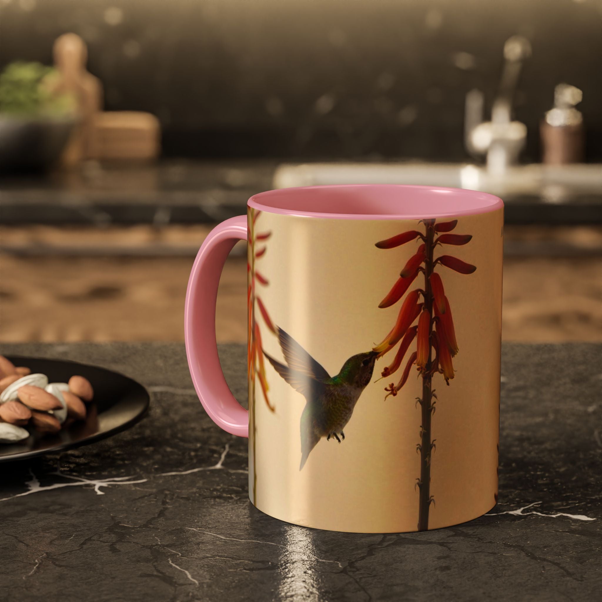 50 Years of Not Giving a Damn Mug — Vintage Floral Hummingbird Coffee Cup (11oz, 15oz)